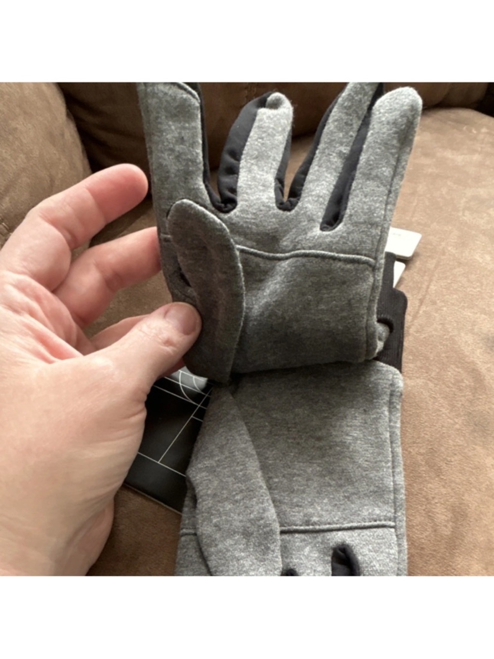 Nike Gray Fleece Gloves - Picture 7 of 10